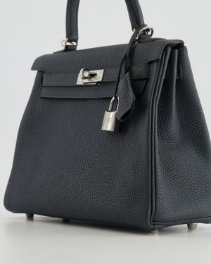 Hermès Kelly 25cm HSS Bag Retourné in Graphite Togo Leather with Palladium Hardware