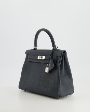 Hermès Kelly 25cm HSS Bag Retourné in Graphite Togo Leather with Palladium Hardware