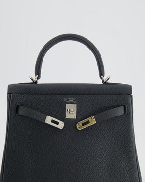 Hermès Kelly 25cm HSS Bag Retourné in Graphite Togo Leather with Palladium Hardware