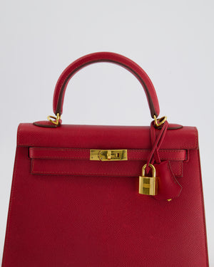 *FIRE PRICE* Hermès Kelly Replica Jewelry
 25cm Bag in Rouge Vif Epsom Leather with Gold Hardware