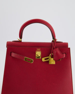 *FIRE PRICE* Hermès Kelly Replica Jewelry
 25cm Bag in Rouge Vif Epsom Leather with Gold Hardware