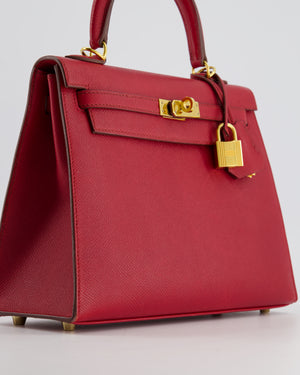 *FIRE PRICE* Hermès Kelly Replica Jewelry
 25cm Bag in Rouge Vif Epsom Leather with Gold Hardware