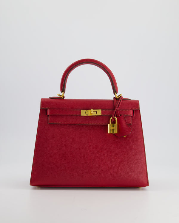 *FIRE PRICE* Hermès Kelly Replica Jewelry
 25cm Bag in Rouge Vif Epsom Leather with Gold Hardware