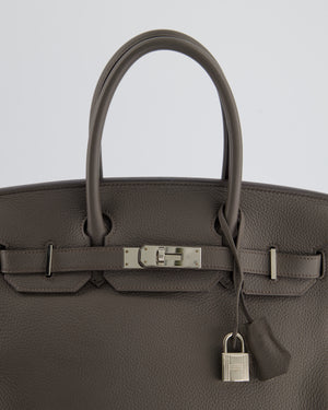 Hermès Birkin Bag 30cm Gris Etain Togo Leather with Palladium Hardware