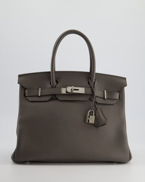 Hermès Birkin Bag 30cm Gris Etain Togo Leather with Palladium Hardware