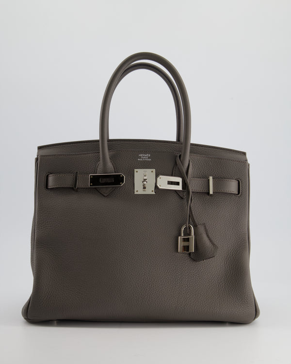 Hermès Birkin Bag 30cm Gris Etain Togo Leather with Palladium Hardware