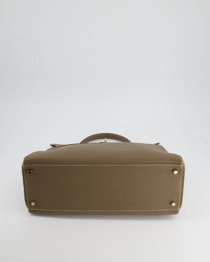 Hermès Kelly 35cm Bag in Etoupe Togo Leather with Gold Hardware