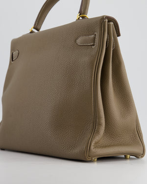 Hermès Kelly 35cm Bag in Etoupe Togo Leather with Gold Hardware