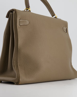 Hermès Kelly 35cm Bag in Etoupe Togo Leather with Gold Hardware