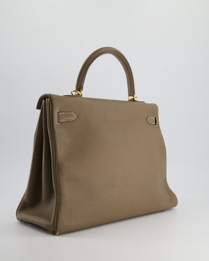 Hermès Kelly 35cm Bag in Etoupe Togo Leather with Gold Hardware