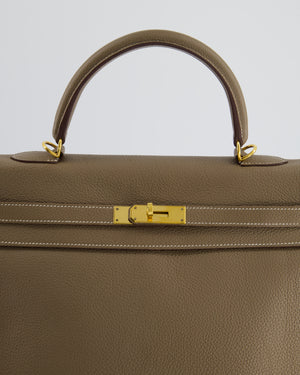 Hermès Kelly 35cm Bag in Etoupe Togo Leather with Gold Hardware