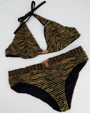 Missoni Gold and Black Bikini Set IT 40-42 (UK 8-10)