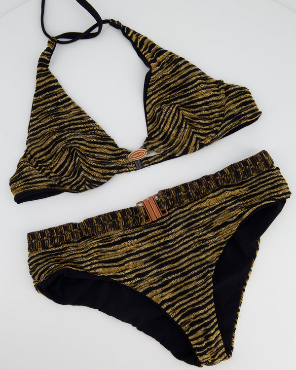 Missoni Gold and Black Bikini Set IT 40-42 (UK 8-10)