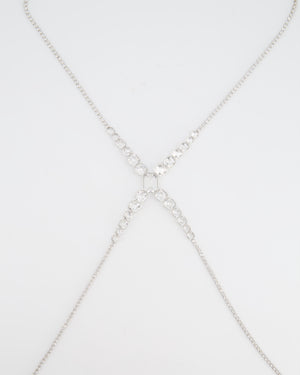 Swarovski X SKIMS Crystal Rhodium-Plated Body Chain RRP £900