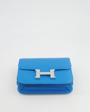 Hermès Constance III Mini Miroir 18cm Bag in Bleu Frida Chèvre Chamkila Leather with Palladium Hardware