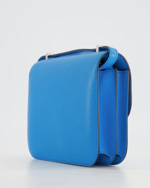 Hermès Constance III Mini Miroir 18cm Bag in Bleu Frida Chèvre Chamkila Leather with Palladium Hardware