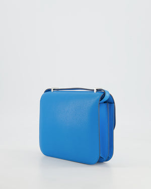 Hermès Constance III Mini Miroir 18cm Bag in Bleu Frida Chèvre Chamkila Leather with Palladium Hardware