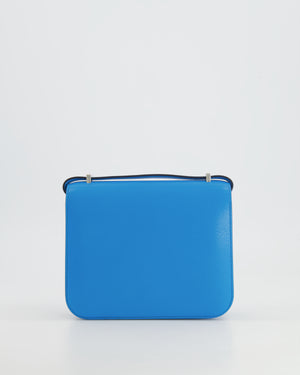 Hermès Constance III Mini Miroir 18cm Bag in Bleu Frida Chèvre Chamkila Leather with Palladium Hardware