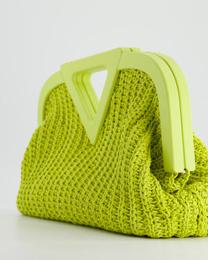 Bottega Veneta Medium Green Crochet Point Cross Body Bag