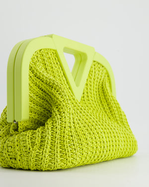 Bottega Veneta Medium Green Crochet Point Cross Body Bag