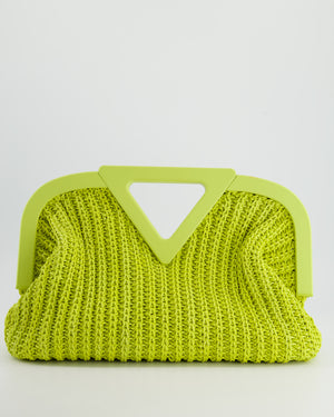 Bottega Veneta Medium Green Crochet Point Cross Body Bag