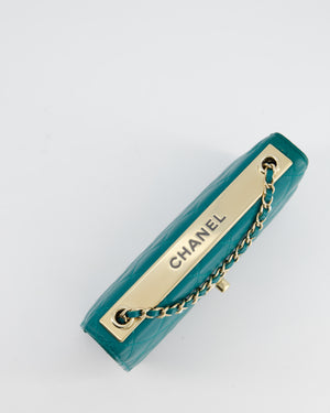 Chanel Blue Quilted Trendy Wallet on Chain Bag in Lambskin Leather with Champagne Gold Hardware