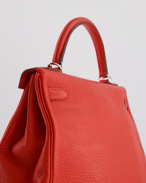 Hermès Kelly Retourne Bag 32cm in Geranium Togo Leather and Palladium Hardware