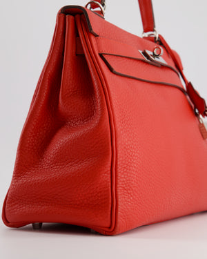 Hermès Kelly Retourne Bag 32cm in Geranium Togo Leather and Palladium Hardware