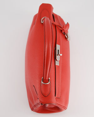 Hermès Kelly Retourne Bag 32cm in Geranium Togo Leather and Palladium Hardware