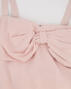 Valentino Pale Pink Maxi Dress with Bow Corset Detailing Size IT 42 (UK 10)