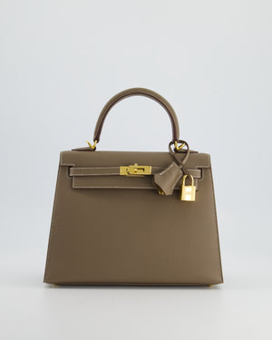 *HOLY GRAIL* Hermès Kelly 25cm Replica Jewelry
 in Etoupe Epsom Leather and Gold Hardware