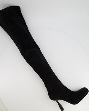 Hermès Black Suede Hurricane Thigh-High Boots Size EU 41 RRP £2,250