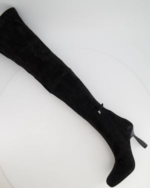 Hermès Black Suede Hurricane Thigh-High Boots Size EU 41 RRP £2,250