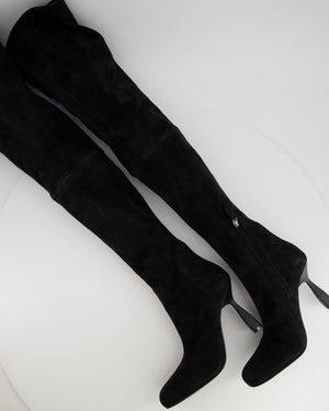 Hermès Black Suede Hurricane Thigh-High Boots Size EU 41 RRP £2,250