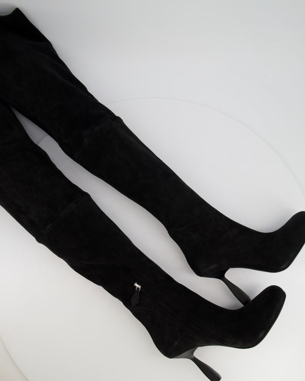 Hermès Black Suede Hurricane Thigh-High Boots Size EU 41 RRP £2,250