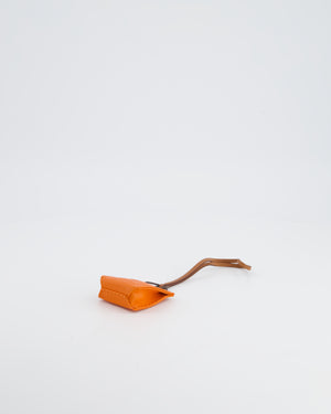 Hermès Orange Lambskin Shopping Bag Charm