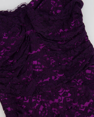 Dolce 
Gabbana Purple Lace Corset Mini Dress with Bolero Size IT 42 (UK 10)