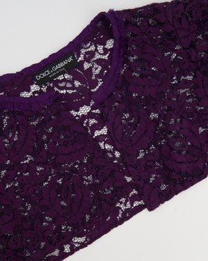 Dolce 
Gabbana Purple Lace Corset Mini Dress with Bolero Size IT 42 (UK 10)