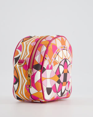 Emilio Pucci Pink, Orange White Leather Crossbody Bag