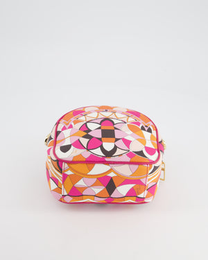 Emilio Pucci Pink, Orange White Leather Crossbody Bag