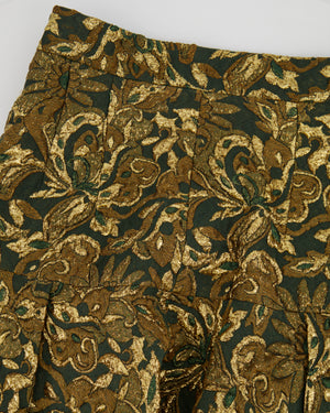 Dolce 
Gabbana Green and Gold Embellished Mini Skirt Size IT 42 (UK 10)