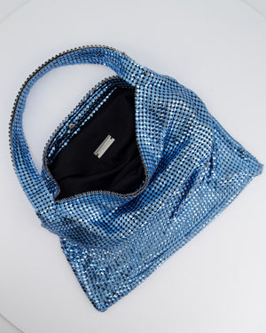 Paco Rabanne Blue Pixel Chainmail Shoulder Bag