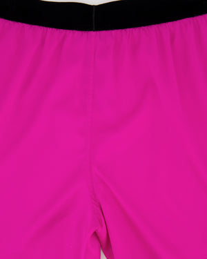 Tom Ford Hot Pink Silk Shorts with Logo Waistband Detail Size XS (UK 6)