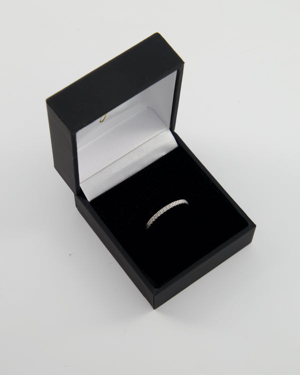 Custom 18K White Gold Diamond Band Ring Size 50mm RRP £1,100