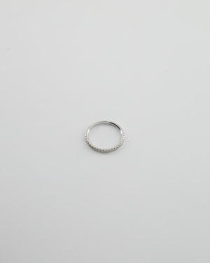 Custom 18K White Gold Diamond Band Ring Size 50mm RRP £1,100