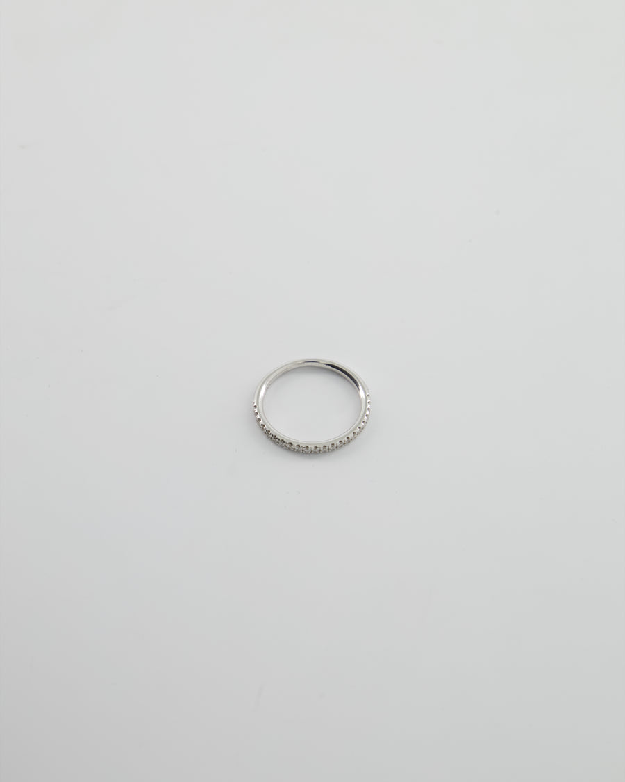 Custom 18K White Gold Diamond Band Ring Size 50mm RRP £1,100