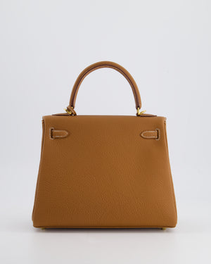 *HOLY GRAIL* Hermès Kelly Bag 25cm Retourne in Gold Togo Leather with Gold Hardware