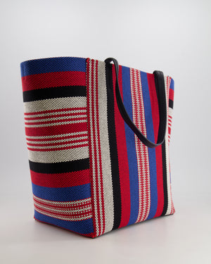 Celine Multicolour Woven Striped Phantom Cabas Tote Bag