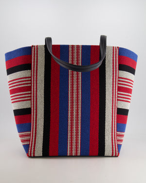 Celine Multicolour Woven Striped Phantom Cabas Tote Bag