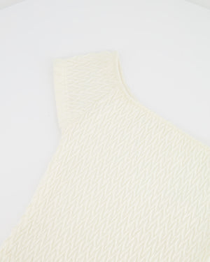 Bottega Veneta Cream Chevron Swimsuit Size IT 34 (UK 2) RRP £500